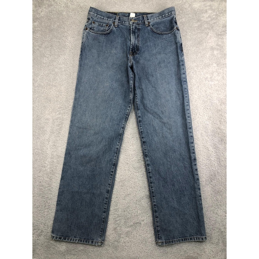 VTG Lucky Brand Jeans Mens 34x33 (Tag 33) USA Dungarees Classic Relax Distressed